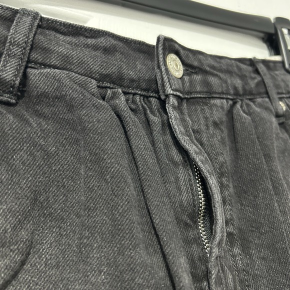 Free People We The Free Demi Denim Mini Skort Size 29 Black Denim Pockets NWT$78 - Picture 4 of 12